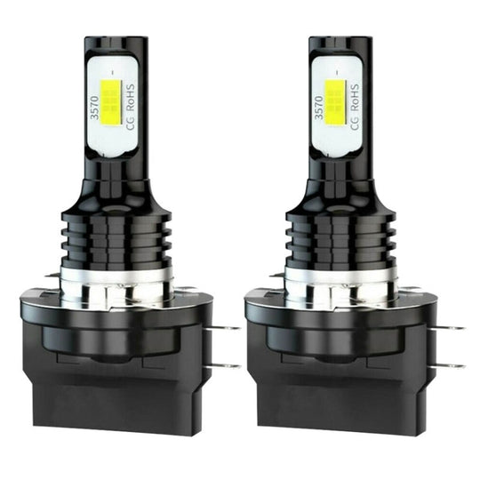 2pcs H11B 3570 2LED 80W Car Headlight Bulbs High Bright Fog Lights(Yellow)