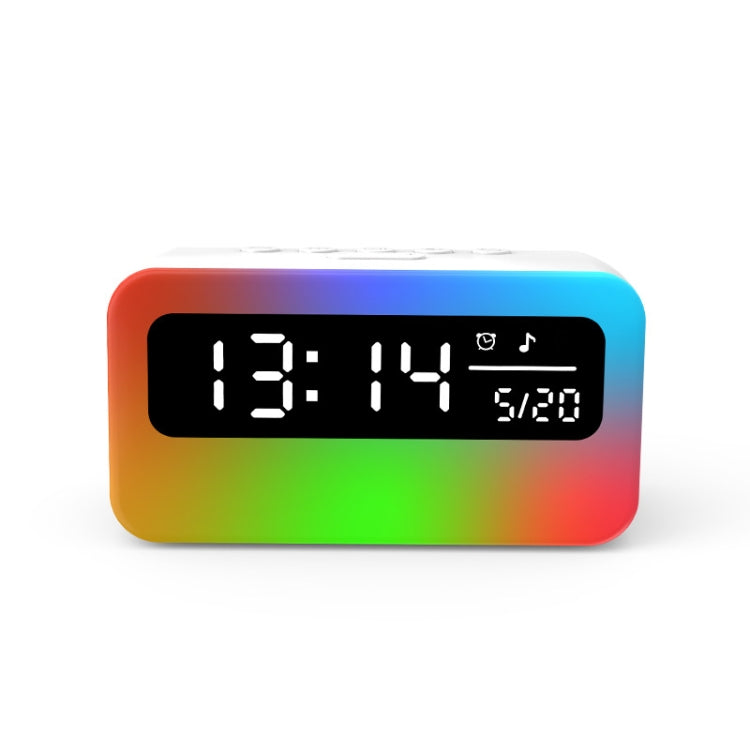 JSK-L30 Bluetooth Speaker Atmosphere Alarm Clock Regularly Wake Up APP Smart Home Charging Night Light(White) - Alarm Clocks by buy2fix | Online Shopping UK | buy2fix