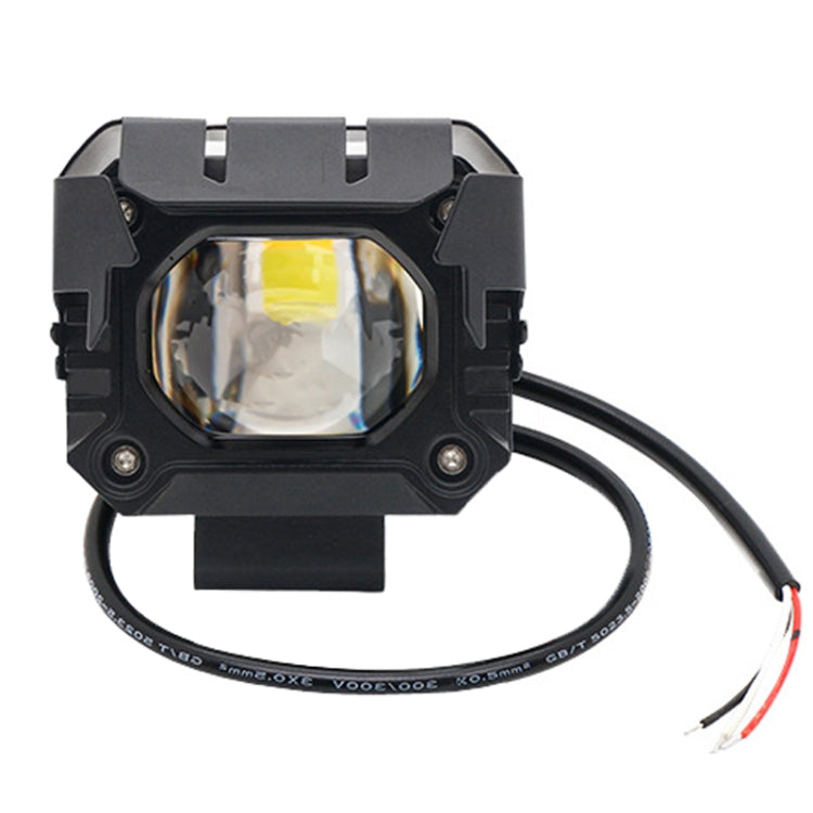 Motorcycle Strong Light With Lens Spotlight Electrical Bike Conversion Spotlight Paving Light(White And Yellow Dual Light) - Headlights by buy2fix | Online Shopping UK | buy2fix