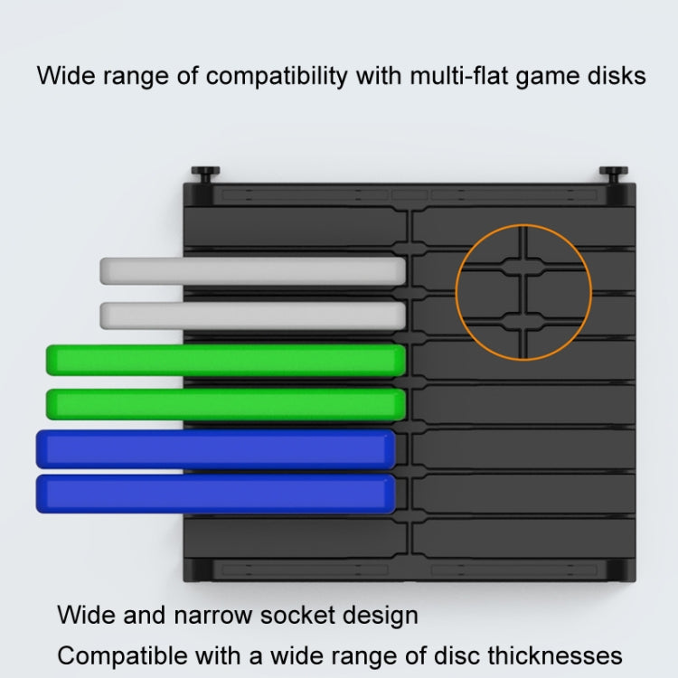Game Disk Storage Stand Desktop Large Capacity CD Case(Black) by buy2fix