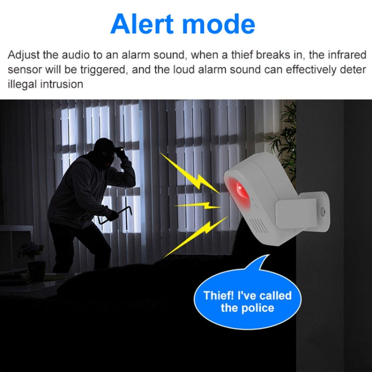 N911P Intelligent Infrared Sensor Recordable Doorbell Welcome Voice Prompt Loudspeaker by buy2fix