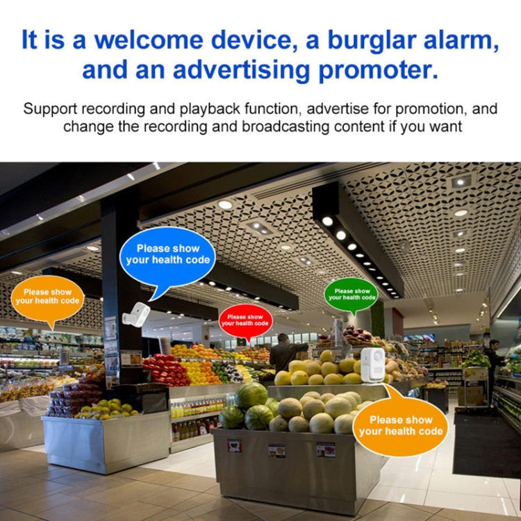 N911P Intelligent Infrared Sensor Recordable Doorbell Welcome Voice Prompt Loudspeaker by buy2fix