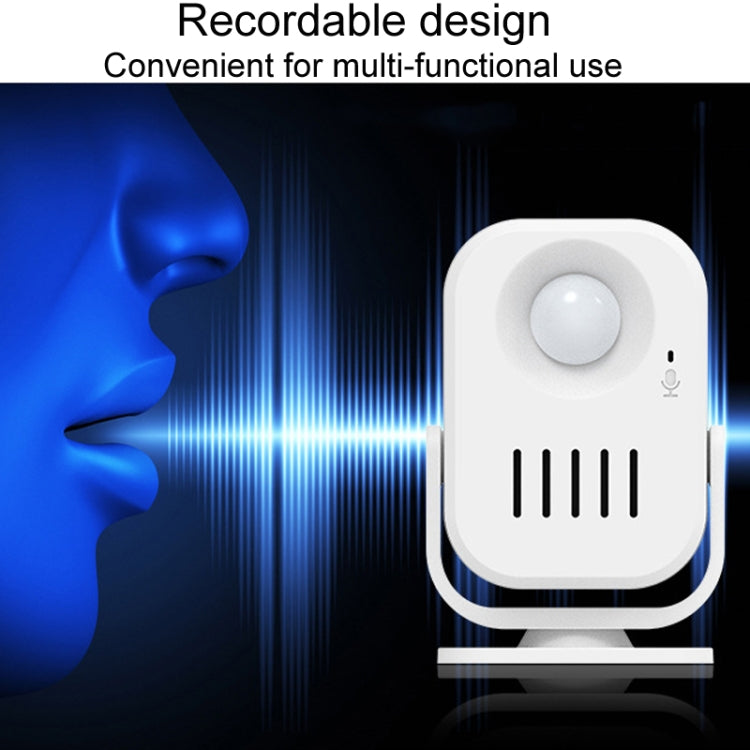 N911P Intelligent Infrared Sensor Recordable Doorbell Welcome Voice Prompt Loudspeaker by buy2fix