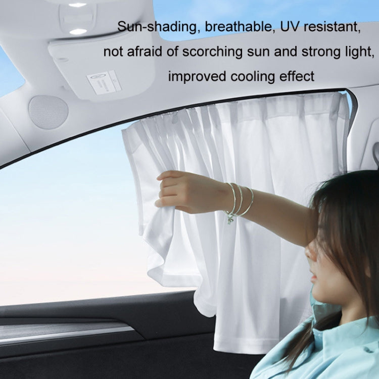 For Tesla Model 3 4pcs White Car Side Window Privacy Sun Protection Curtain - Window Foils & Solar Protection by buy2fix | Online Shopping UK | buy2fix