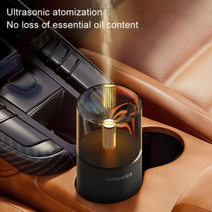 Candle Flame Aromatherapy Diffuser Automatic Scent Sprayer Mini Ambiance Candle Light Humidifier(129 Black) - Air Purifiers & Accessories by buy2fix | Online Shopping UK | buy2fix