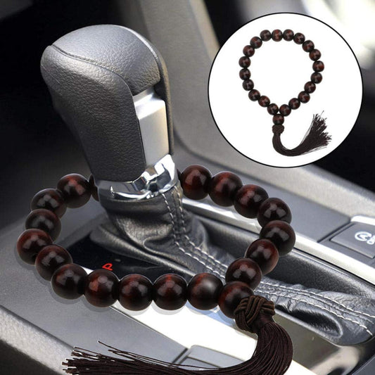 Car Gear Prayer For Blessing And Safety Buddha Beads Car Decorative Ornaments(Black) by buy2fix