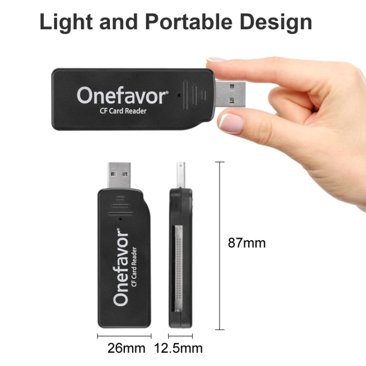Onefavor USB2.0 High Speed Read And Write CF Card Reader, Model: USB Interface -  by Onefavor | Online Shopping UK | buy2fix