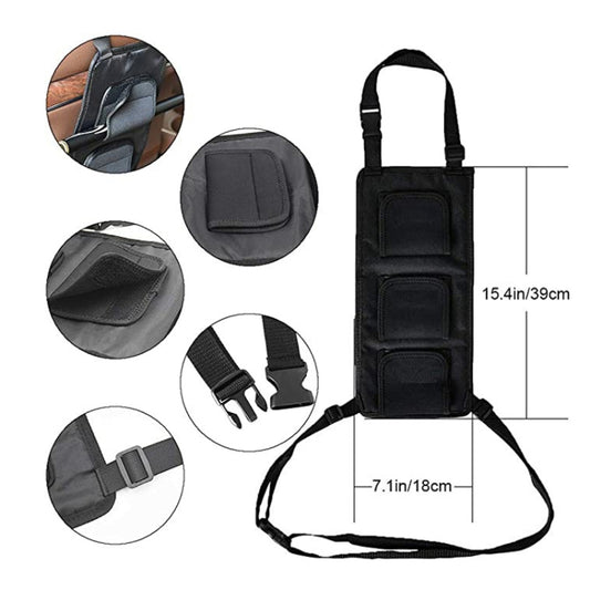Car Back Seat Fishing Rod Strap Fixed Storage Bag(Black) by buy2fix