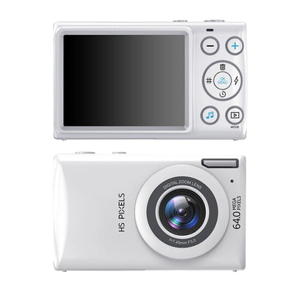 2.8-Inch Display Digital Camera 64MP 4K HD Camcorder With 18x Digital Zoom(White) by buy2fix