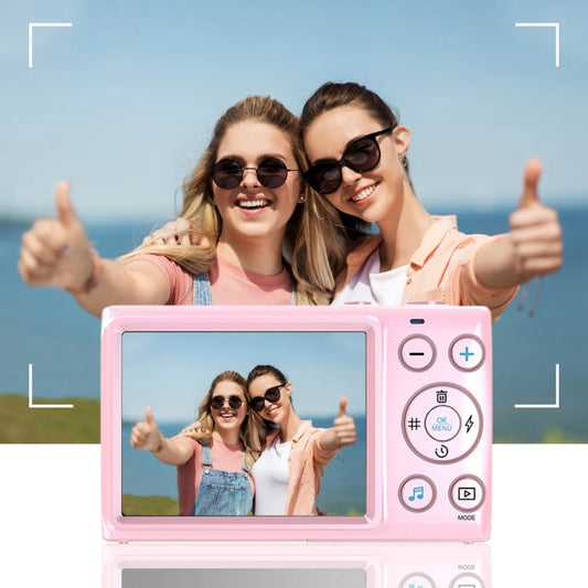 2.8-Inch Display Digital Camera 64MP 4K HD Camcorder With 18x Digital Zoom(Pink) - Video Cameras by buy2fix | Online Shopping UK | buy2fix