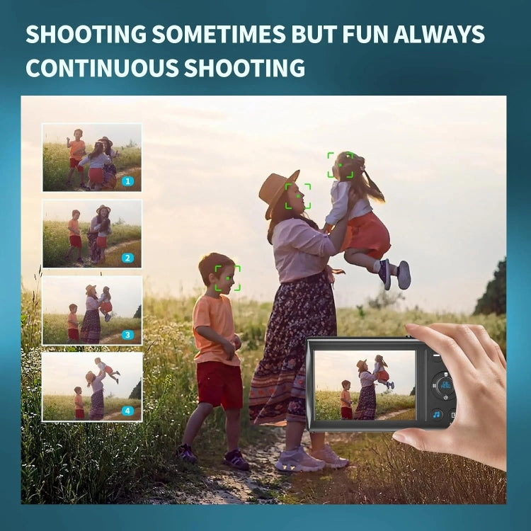 2.8-Inch Display Digital Camera 64MP 4K HD Camcorder With 18x Digital Zoom(White) by buy2fix