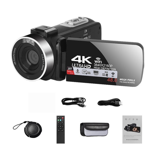 48MP Camera For YouTube Vlog Streaming 4K Camcorder With 16X Digital Zoom, 3.0-Inch Touch Screen, WiFi, Infrared Night - Video Cameras by buy2fix | Online Shopping UK | buy2fix