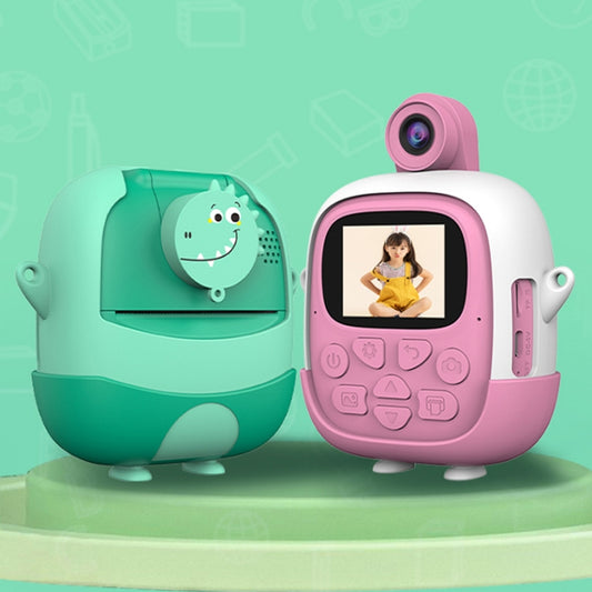 A19B 2.0-Inch 720P HD Reversible Camera Cartoon Children Mini Digital Printing Camera(Green) by buy2fix