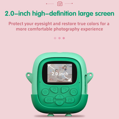 A19B 2.0-Inch 720P HD Reversible Camera Cartoon Children Mini Digital Printing Camera(Green) - Children Cameras by buy2fix | Online Shopping UK | buy2fix