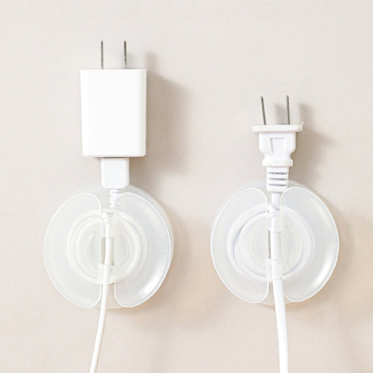 Multi-functional Data Cable Organizer Hole-free Plug Fixer Small Objects Hanger(Transparent) by buy2fix