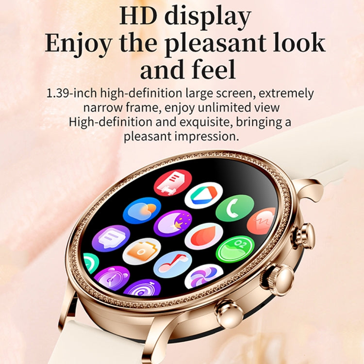 V60 1.39 Inch Health Monitoring Multifunctional Waterproof Bluetooth Call Smart Watch, Color: Rose Red - Smart Watches by buy2fix | Online Shopping UK | buy2fix