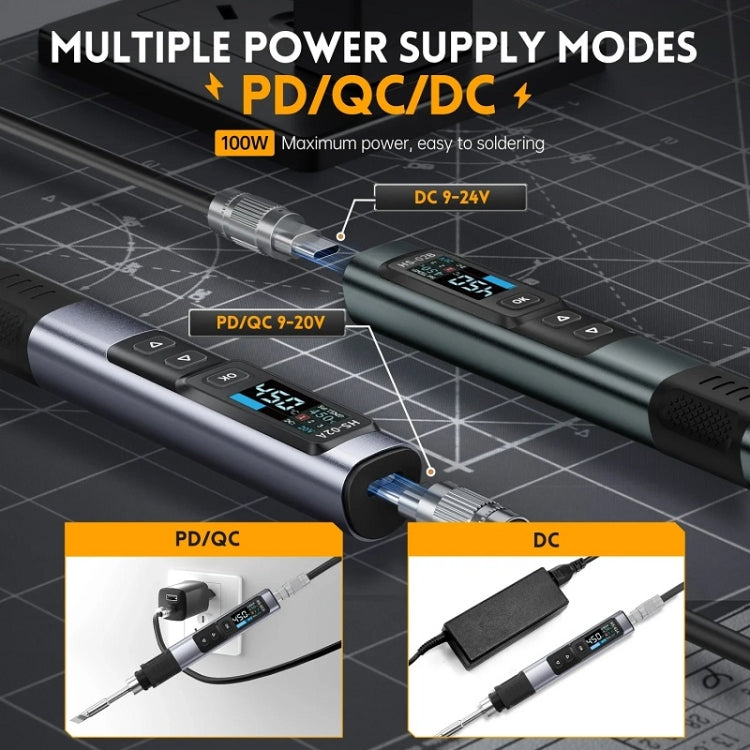 FNIRSI Portable Constant Temperature Soldering Iron Set, Model: HS-02A Standard 6 Head - Soldering Iron Set by FNIRSI | Online Shopping UK | buy2fix