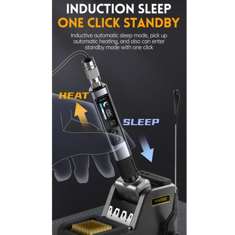 FNIRSI Portable Constant Temperature Soldering Iron Set, Model: HS-02A Upgrade B+C2C Line+90W US Plug - Soldering Iron Set by FNIRSI | Online Shopping UK | buy2fix