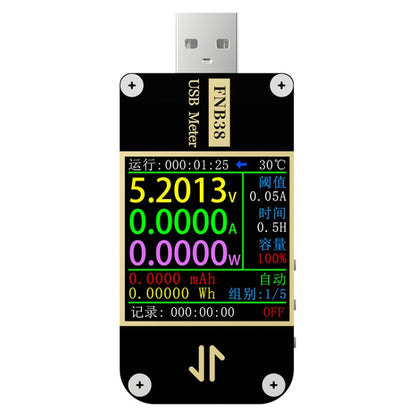 FNIRSI FNB38 USB Voltage And Current Meter Capacity Fast Charging Protocol Tester(Black) - Current & Voltage Tester by FNIRSI | Online Shopping UK | buy2fix