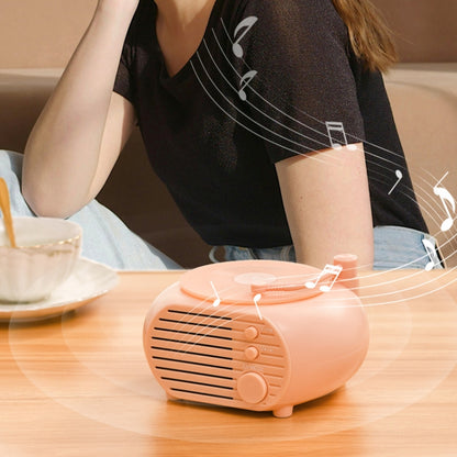 Retro Mini Record Player Wireless Bluetooth Speaker Multifunctional Card Desktop Speaker(Green Green) - Desktop Speaker by buy2fix | Online Shopping UK | buy2fix