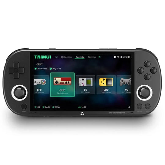 Trimui Smart Pro 4.96 Inch IPS Screen Handheld Game Console Open Source Linux System 64G(Black)
