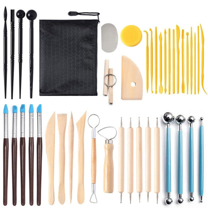 42 In 1 Clay Tools Kit Ceramics DIY Clay Sculpting Tools for Pottery Craft, Baking, Carving by buy2fix