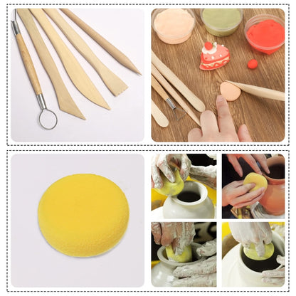 42 In 1 Clay Tools Kit Ceramics DIY Clay Sculpting Tools for Pottery Craft, Baking, Carving by buy2fix