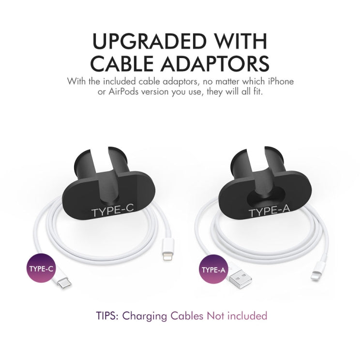 AhaStyle PT28-3 For iPhone / Apple Watch / AirPods 3 In 1 Silicone Desktop Charging Storage Base Bracket(Midnight Blue) - Desktop Holder by AhaStyle | Online Shopping UK | buy2fix