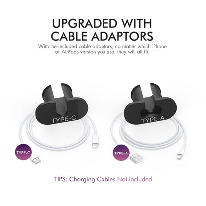 AhaStyle PT28-3 For iPhone / Apple Watch / AirPods 3 In 1 Silicone Desktop Charging Storage Base Bracket(Midnight Blue) - Desktop Holder by AhaStyle | Online Shopping UK | buy2fix