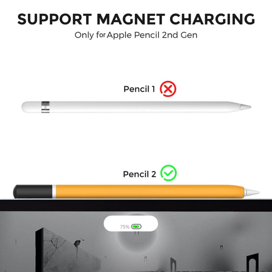 For Apple Pencil 2 AhaStyle JY16-2 Silicone Case Retro Non-slip and Anti-drop Pen Cover(Grey) by AhaStyle