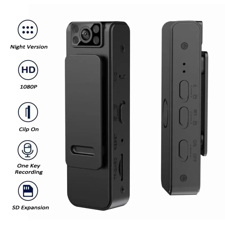L8 With 32G Memory Card 1080P Video Recorder 130 Degree Wide Angle Lens Camera With Back Clip Infrared Night Vision by buy2fix