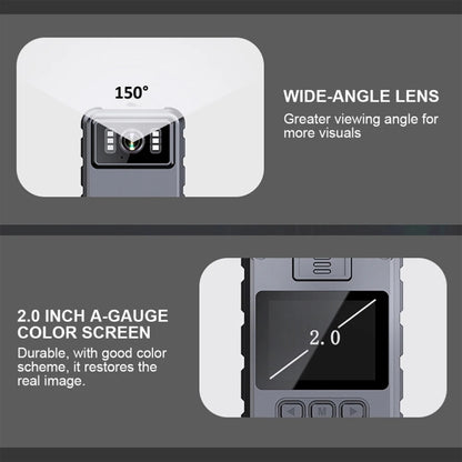 L9 2K WIFI Version 2.0 Inch IPS Screen Video Recorder With Back Clip IP65 Waterproof Mini Camcorders by buy2fix