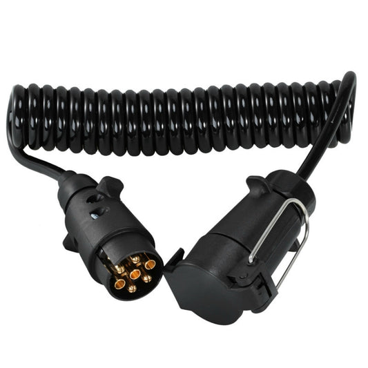 7 Core To 7 Pin Car Trailer Connector With 2m PU Spring Wire(1122) by buy2fix