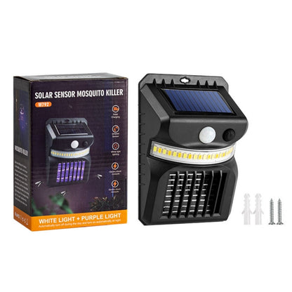 E-SMARTER W792 LED Solar Wall Light With Purple Light Mosquito Control Function Human Intelligent Sensor Outdoor Garden Lamp, Specification: White Light - Solar Lights by E-SMARTER | Online Shopping UK | buy2fix