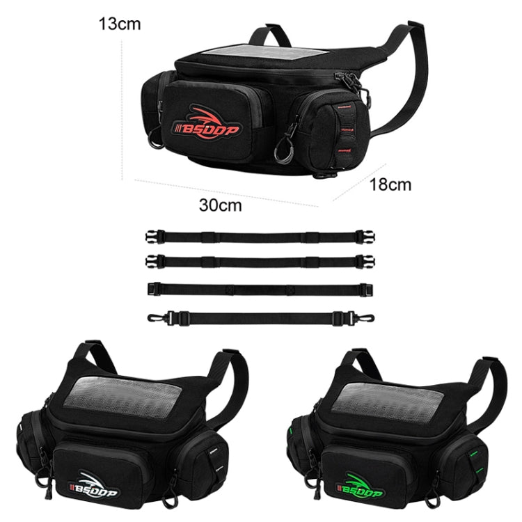 BSDDP Motorcycle Front Bag Waterproof Multifunctional Riding Waist Bag(Green Label) - Bags & Luggages by BSDDP | Online Shopping UK | buy2fix