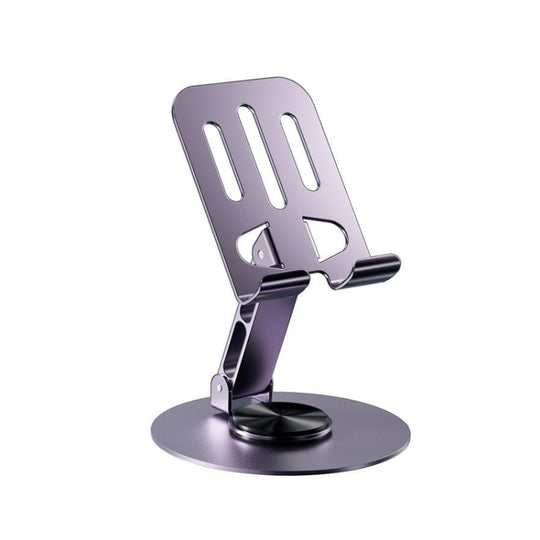 All-metal 360-degree Rotating Mobile Phone Holder Foldable Desktop Tablet Stand(Purple)