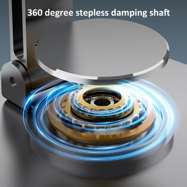 All-metal 360-degree Rotating Mobile Phone Holder Foldable Desktop Tablet Stand(Grey) - Desktop Holder by buy2fix | Online Shopping UK | buy2fix