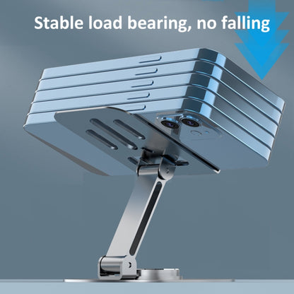 All-metal 360-degree Rotating Mobile Phone Holder Foldable Desktop Tablet Stand(Purple) - Desktop Holder by buy2fix | Online Shopping UK | buy2fix