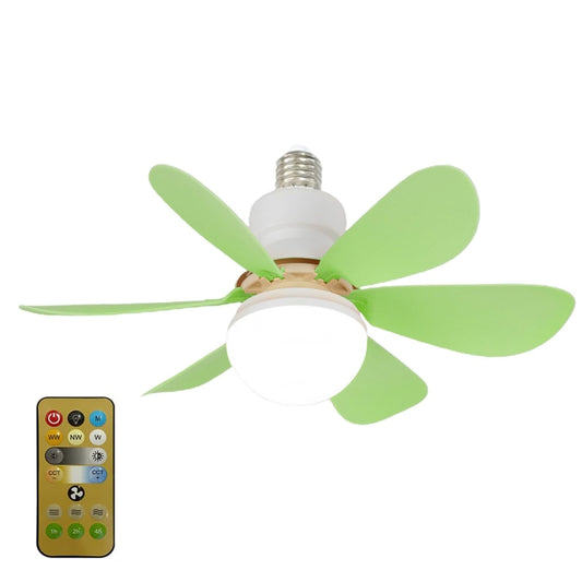 Home Small Fan Light E27 Snail Mouth Suspension Fan Lamp, Size: 520x185mm 40W Matcha Green(Remote Control Without Base) - Electric Fans by buy2fix | Online Shopping UK | buy2fix