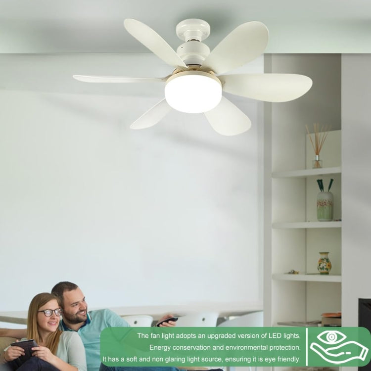 Home Small Fan Light E27 Snail Mouth Suspension Fan Lamp, Size: 520x185mm 40W White(Remote Control Without Base) - Electric Fans by buy2fix | Online Shopping UK | buy2fix