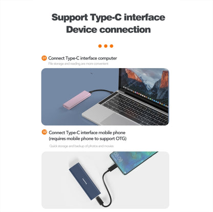 Blueendless M2815SN M.2 Dual Protocol Type-C 3.1 Mobile Hard Disk Box Laptop External SSD(Silver) - HDD Enclosure by Blueendless | Online Shopping UK | buy2fix