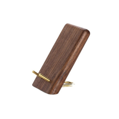 Wooden Desktop Mobile Phone Holder Simple Black Walnut Smartphone Stand - Desktop Holder by buy2fix | Online Shopping UK | buy2fix