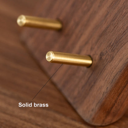 Wooden Desktop Mobile Phone Holder Simple Black Walnut Smartphone Stand - Desktop Holder by buy2fix | Online Shopping UK | buy2fix