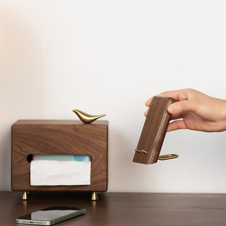 Wooden Desktop Mobile Phone Holder Simple Black Walnut Smartphone Stand - Desktop Holder by buy2fix | Online Shopping UK | buy2fix