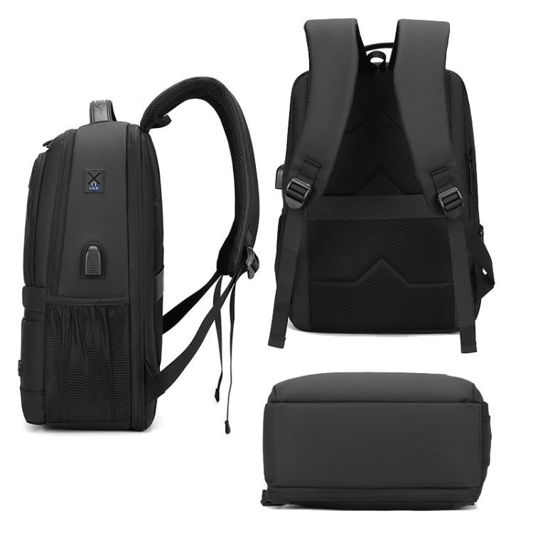 WEPOWER Men Expanded Casual Double Shoulder Bag Multifunctional USB Charging Backpack(Dark Blue) - Double-shoulder Bags by WEPOWER | Online Shopping UK | buy2fix