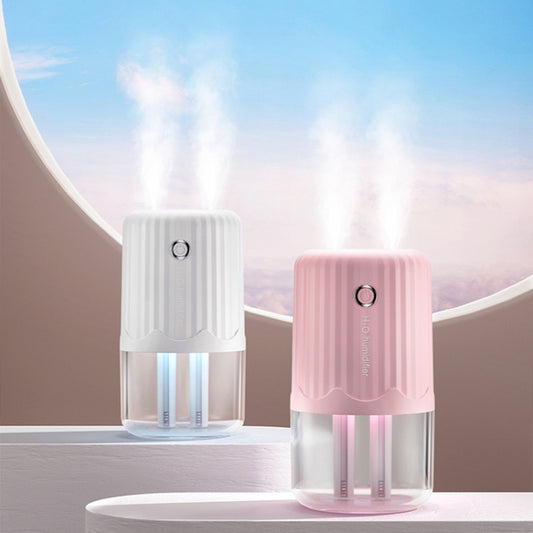 T06 Large-Capacity Atmosphere Night Light Household Dual Spray Air Humidifier, Color: Purple Plug-in by buy2fix