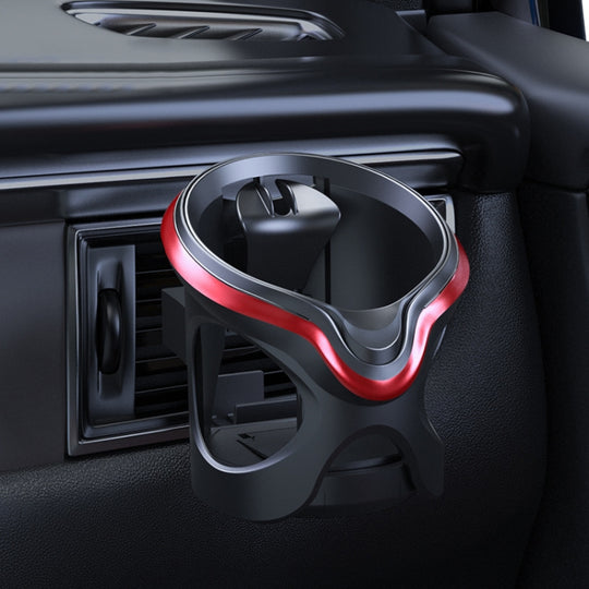 Car Cup Holder Air Conditioner Outlet Multifunctional Storage Rack, Color: Black Red Ordinary