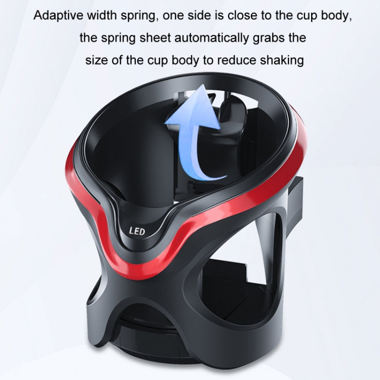 Car Cup Holder Air Conditioner Outlet Multifunctional Storage Rack, Color: Black Red Ordinary by buy2fix