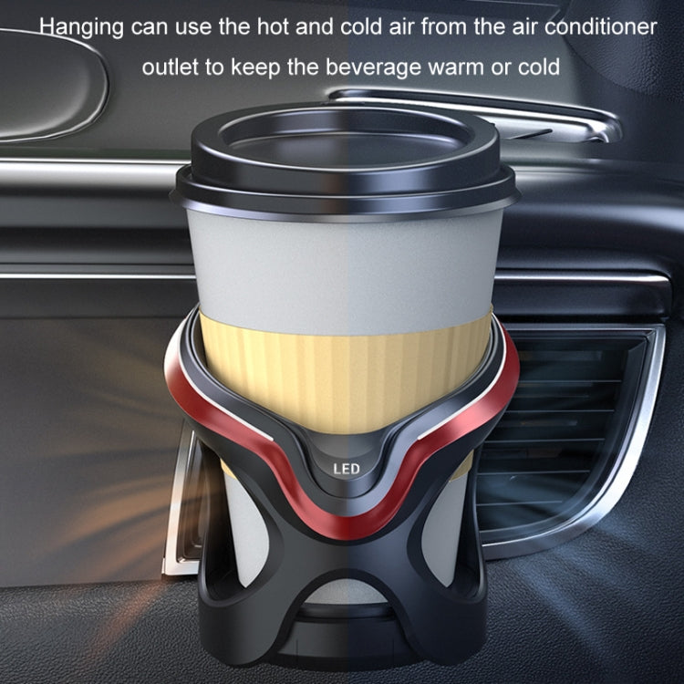 Car Cup Holder Air Conditioner Outlet Multifunctional Storage Rack, Color: Black Red Ordinary by buy2fix