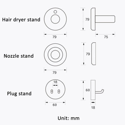 For Dyson Hair Dryer Plug Walnut Wall-mounted Storage Rack Wooden Shelf - For Dyson Accessories by buy2fix | Online Shopping UK | buy2fix